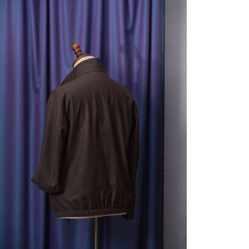 Scabal 頂級面料 | 咖啡色與薄荷綠 極致反差雙面飛行外套