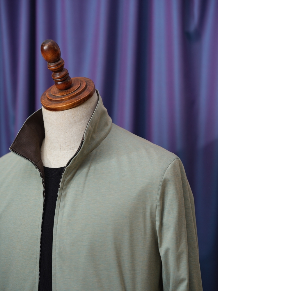 Scabal 頂級面料 | 咖啡色與薄荷綠 極致反差雙面飛行外套