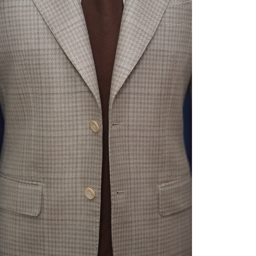 Loro Piana 季節限定款:夏日透氣千鳥格訂製西裝 | 台北市大同區西裝店作品展示