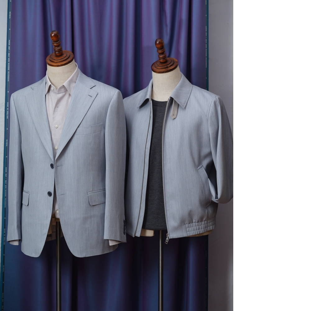 Loro Piana 冰藍色夏日訂製西裝外套|台北市大同區西裝店 Volar 作品展示
