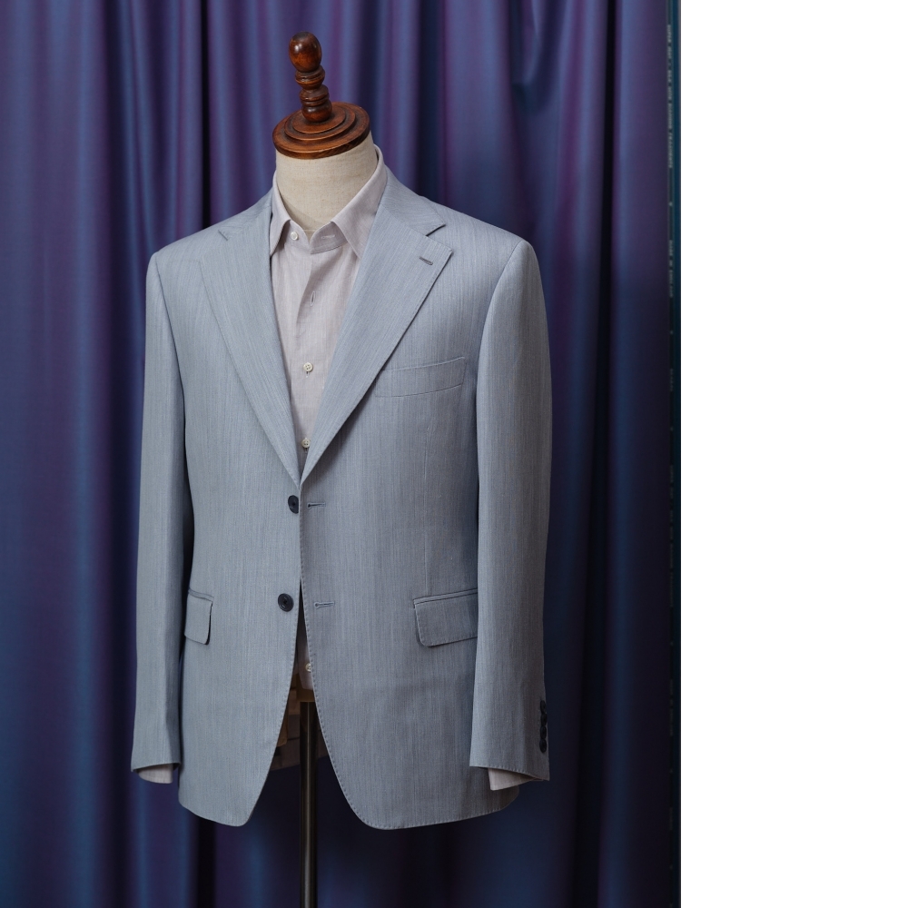 Loro Piana 冰藍色夏日訂製西裝外套|台北市大同區西裝店 Volar 作品展示