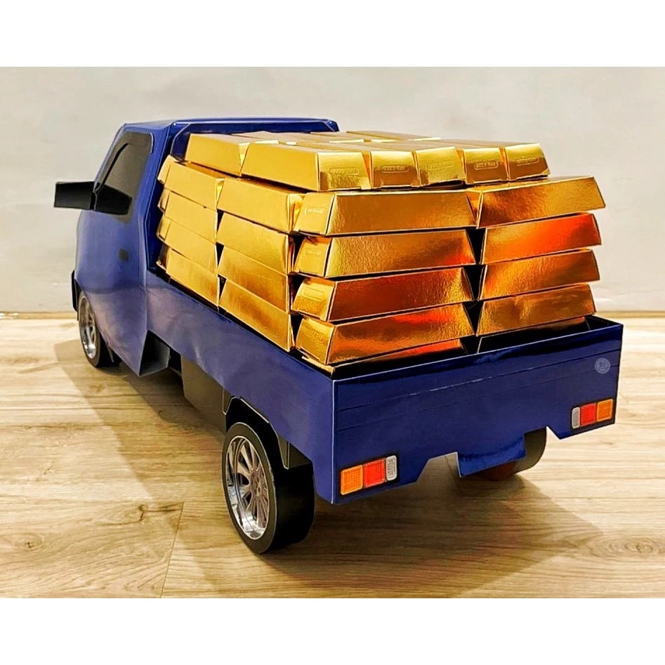 台製紙紮發財貨車/附鑰匙/附封條/附行照/紙紮小發財車/紙紮貨車/紙紮/現貨