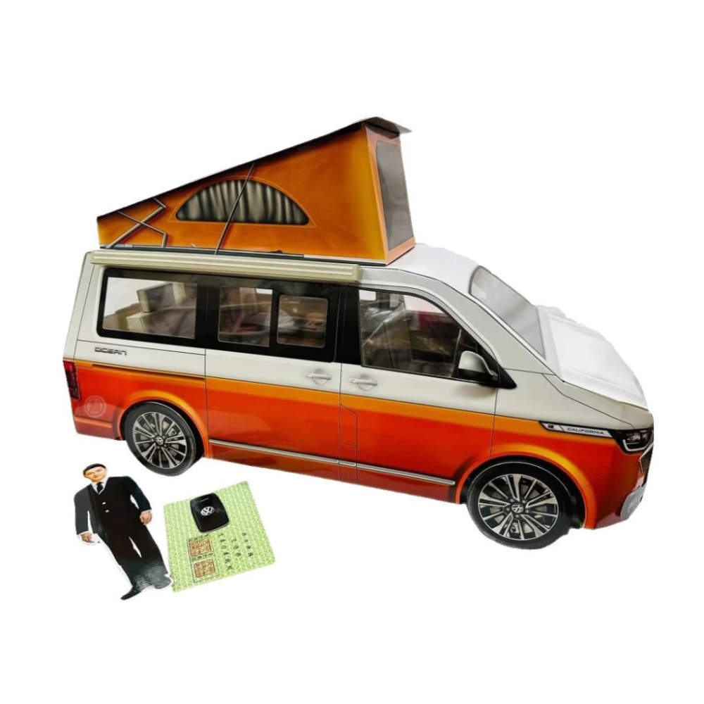 台製紙紮露營車/紙紮露營車/紙紮汽車/福斯California/附司機/附行照/紙紮/現貨