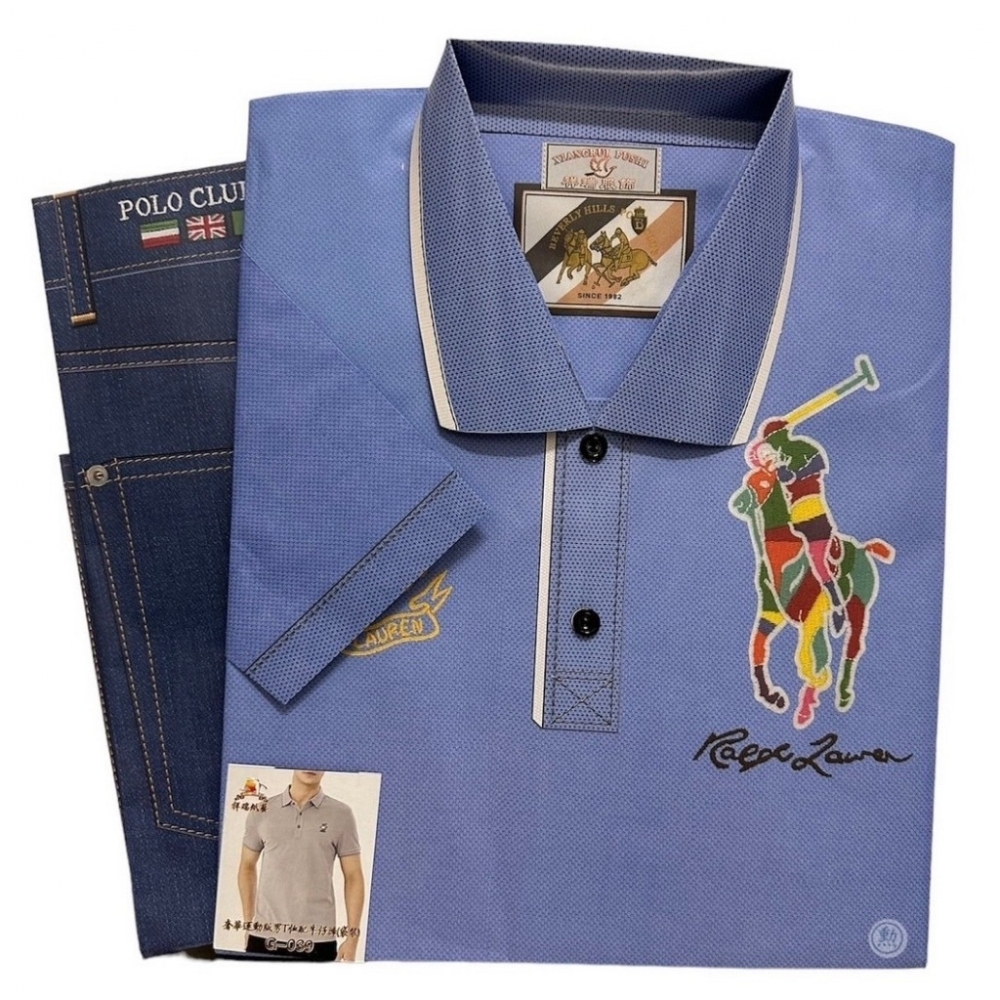 袋裝紙紮男運動T恤配牛仔褲 G039