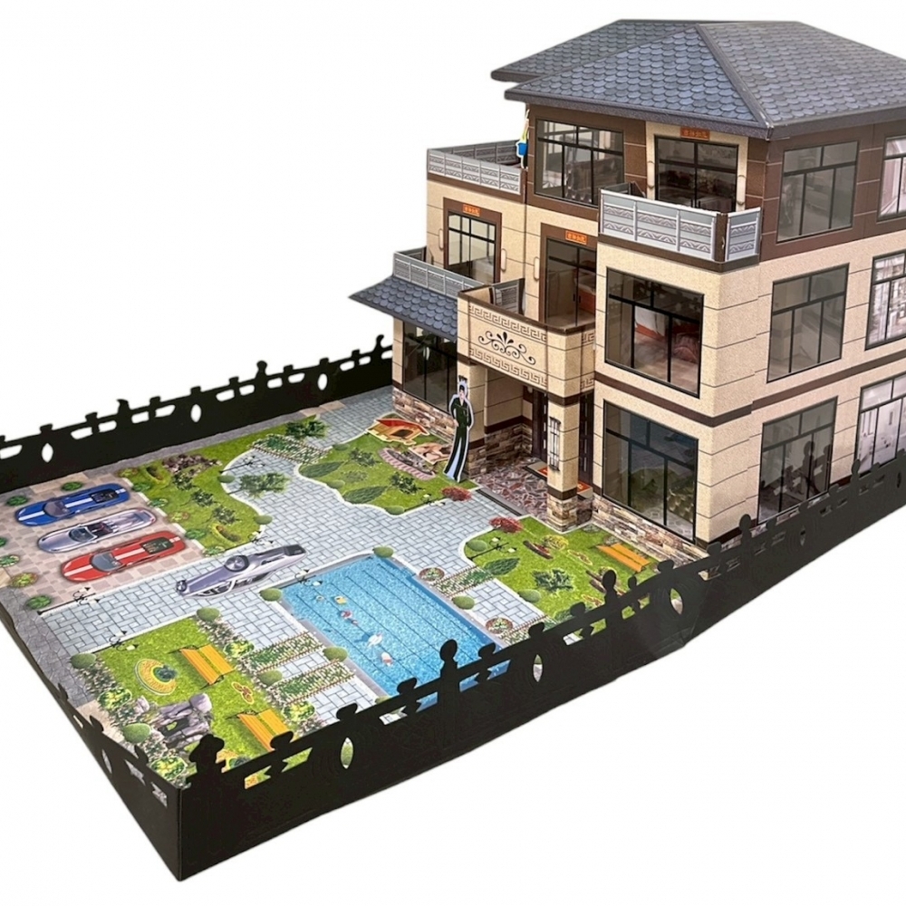 紙紮歐式三層樓Villa 