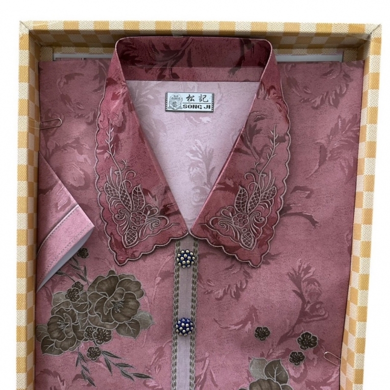 紙紮精品套裝刺繡女裝含褲A666