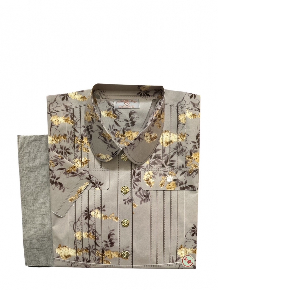 袋裝紙紮奢華套裝女襯衫含褲 G068 