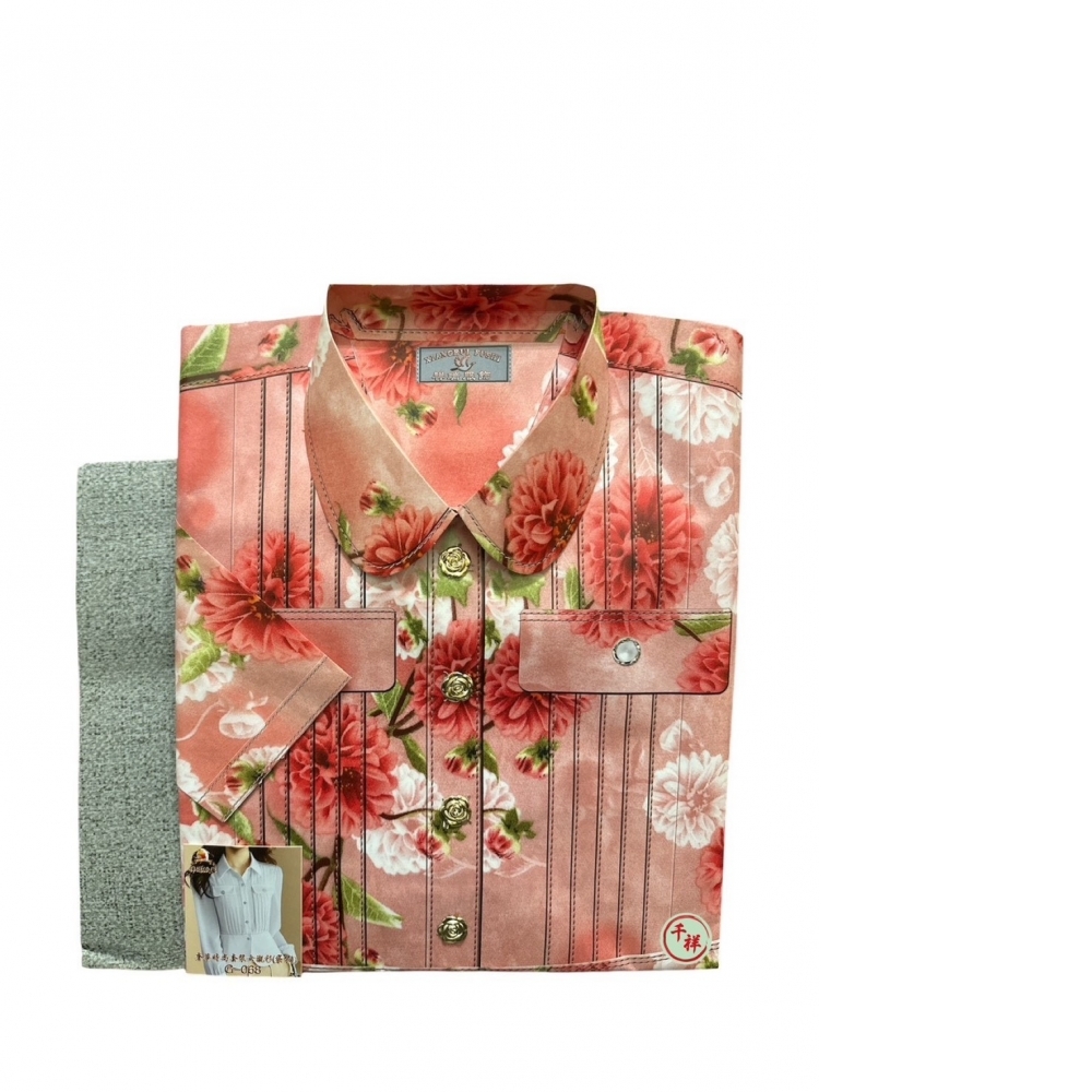 袋裝紙紮奢華套裝女襯衫含褲 G068 