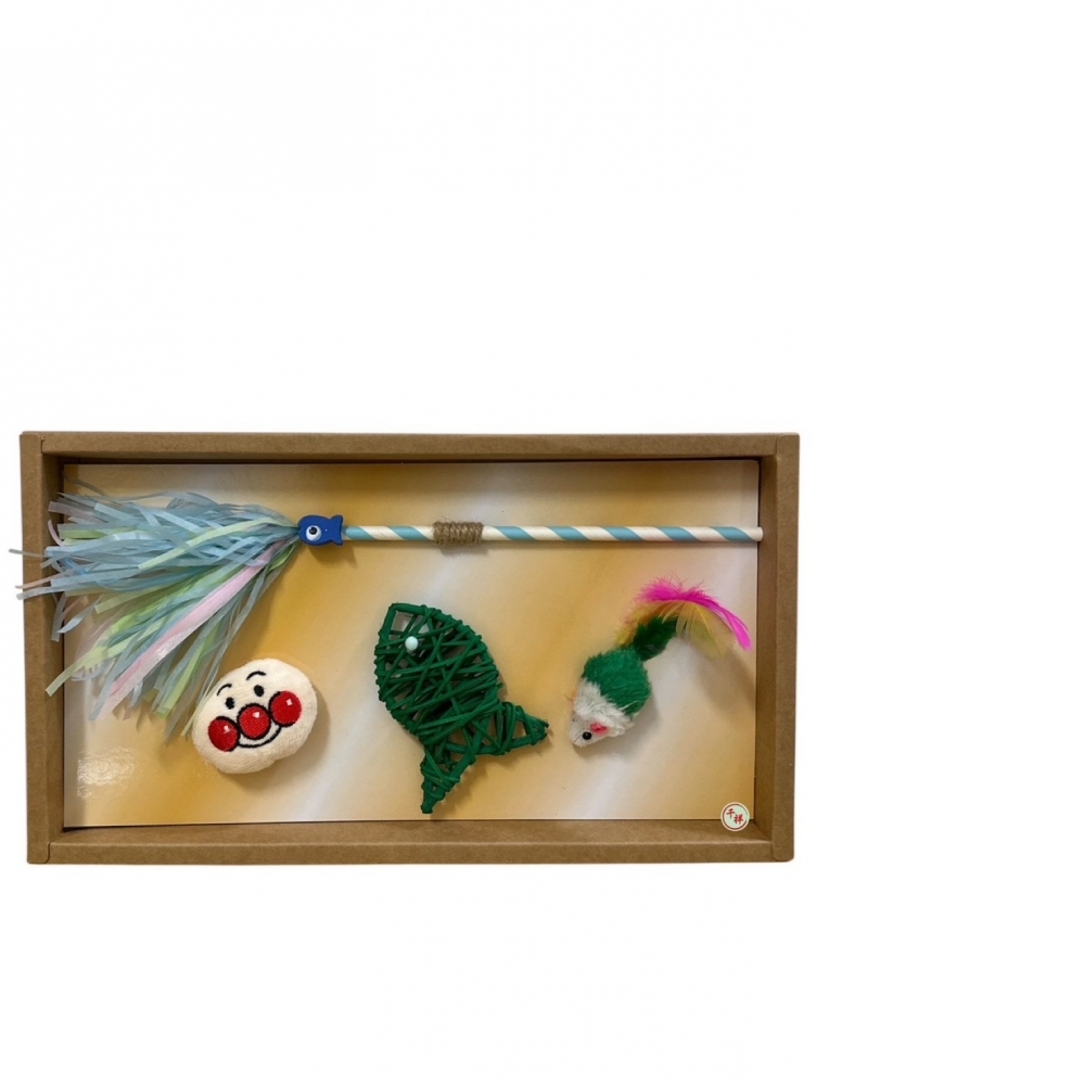 紙紮逗貓棒玩具組