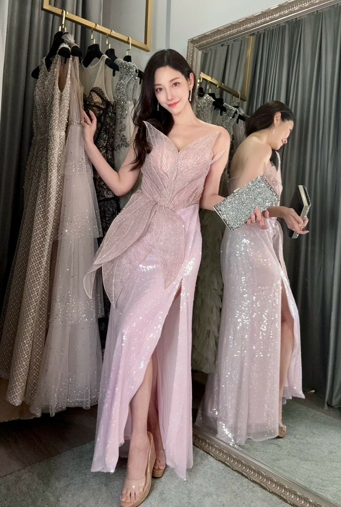 禮服19｜花仙子立體造型晚禮服/台中/媽媽禮服/禮服出租