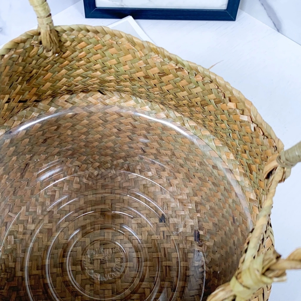 盆器｜草編盆栽籃·編織收納花器·大肚花籃·質感好物·室內植栽·植物托籃·居家園藝盆栽套·竹籃