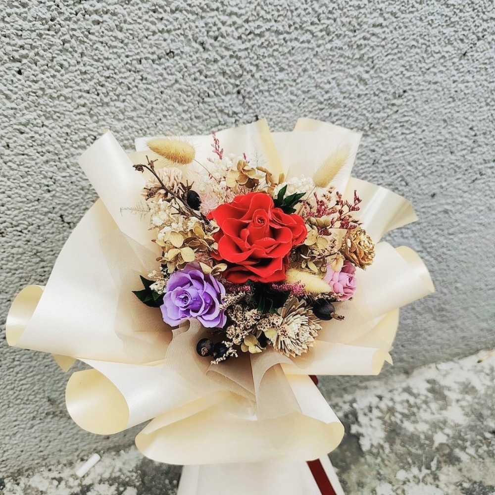 歐風古典感奢華永生花束
