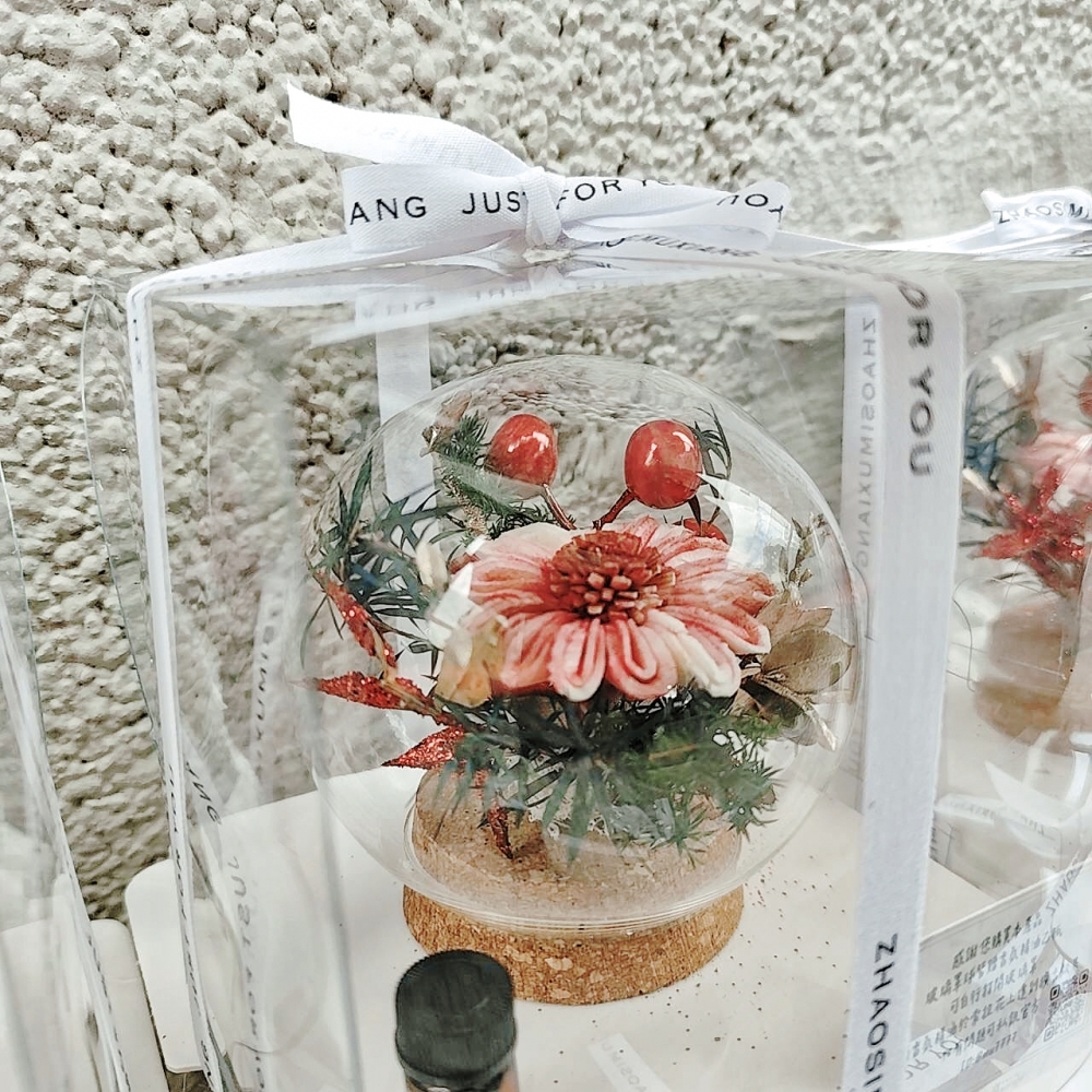 新年版紅紅火火、紫氣東來 索拉玻璃球罩