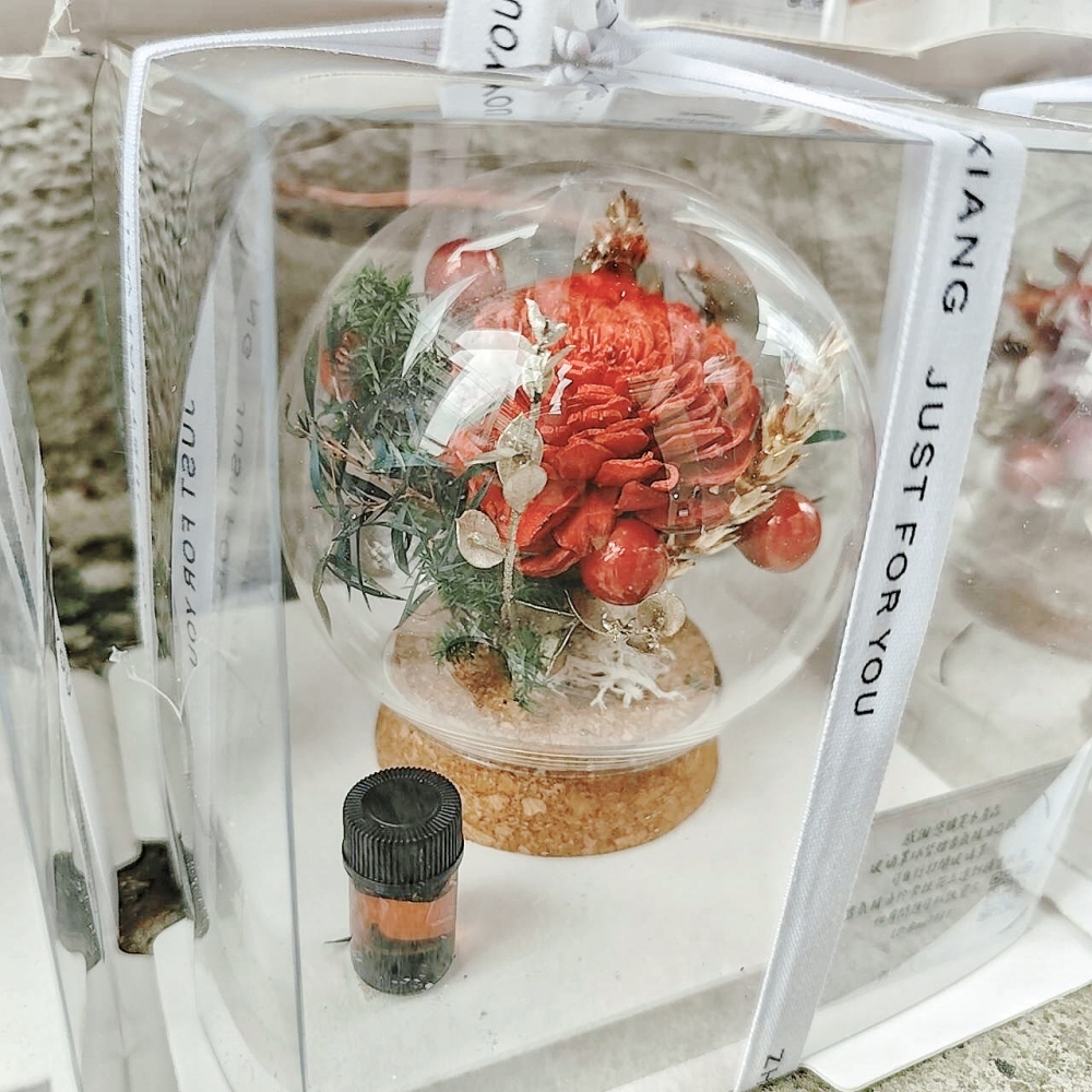 新年版紅紅火火、紫氣東來 索拉玻璃球罩